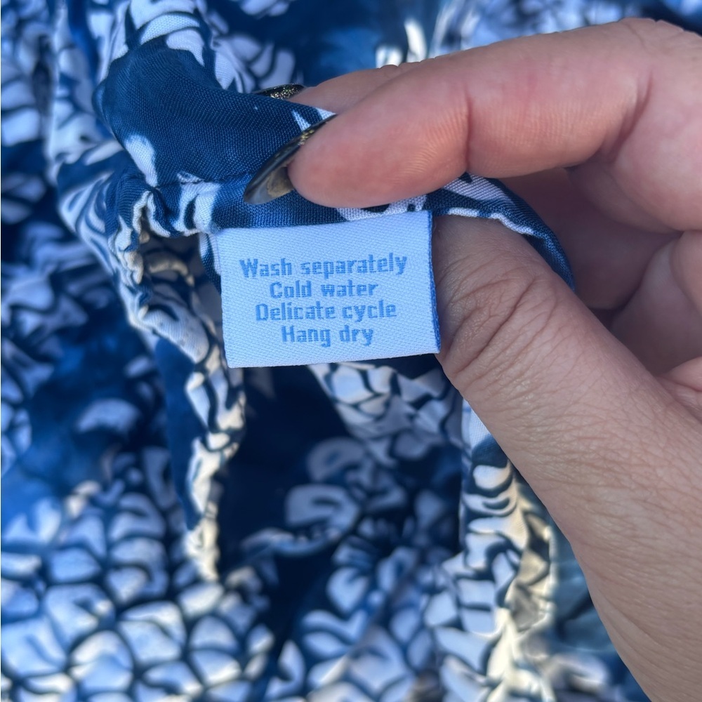 Blue Ginger Short Robe Pineapple Print O/S - Picture 7 of 7